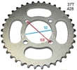 Rozeta 37 zubov pre reťaz 428 stred 52mm