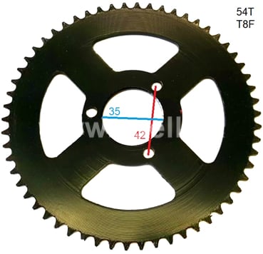 Rozeta minicross, ATV 54 zubov T8F