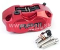 Brzdový strmeň 4 piestkový CNC 82 mm červená