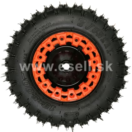 Kompletné zadné koleso 6" s pneu 13x5,00-6 - oranžová