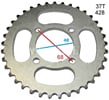 Rozeta 37 zubov pre reťaz 428 stred 48mm