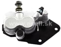 Brzdový strmeň pitbike 45mm dvojpiestový typ2 strieborna