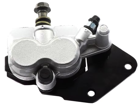 Brzdový strmeň pitbike 45mm dvojpiestový typ2 strieborna
