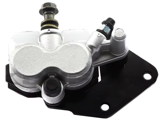 Brzdový strmeň pitbike 45mm dvojpiestový typ2 strieborna