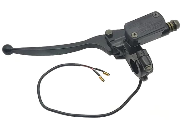 Brzdová páčka s pumpou čierna 170mm levá