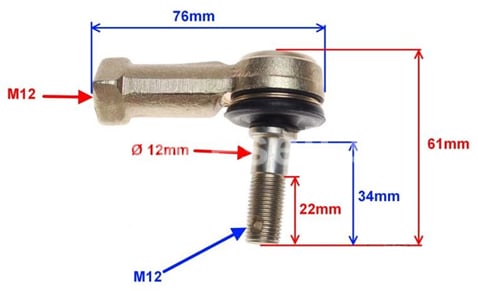 Kormidelník 76 / 61 mm M12, M12