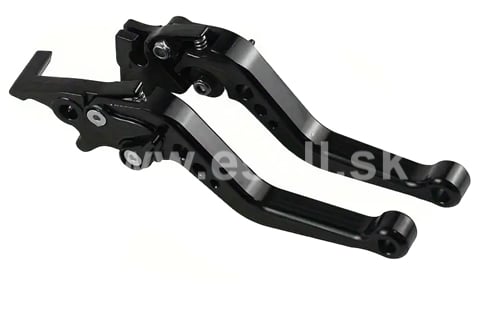 Páčky Pitbike nastaviteľné čierna sada