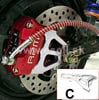 Brzdový strmeň 4 piestkový CNC 82 mm čierna
