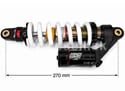 Zadný tlmič pre pitbike DNM MTG-RC 270 mm, 350 LBS