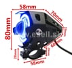 Predné svetlo U7 LED 3000LM Angel Eyes - modrá