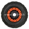Kompletné koleso 7 palcov s pneu 16x8-7 oranžová 3x78mm