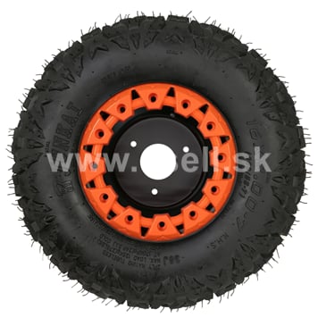 Kompletné koleso 7 palcov s pneu 16x8-7 oranžová 3x78mm