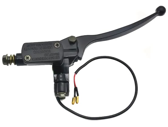 Brzdová páčka s pumpou čierna 170mm pravá