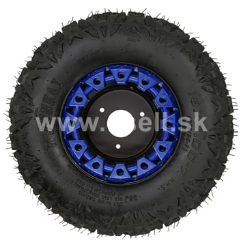 Kompletné koleso 7 palcov s pneu 16x8-7 modrá 3x78mm