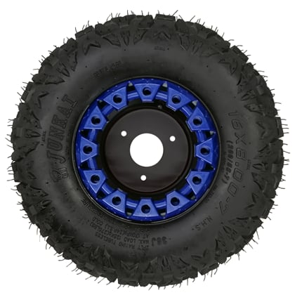 Kompletné koleso 7 palcov s pneu 16x8-7 modrá 3x78mm