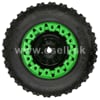 Kompletné zadné koleso 6&quot; s pneu 13x5,00-6 - zelená