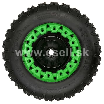 Kompletné zadné koleso 6&quot; s pneu 13x5,00-6 - zelená