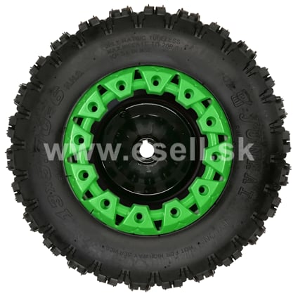 Kompletné zadné koleso 6&quot; s pneu 13x5,00-6 - zelená