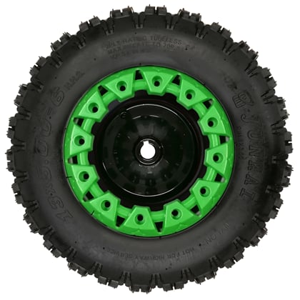 Kompletné zadné koleso 6&quot; s pneu 13x5,00-6 - zelená