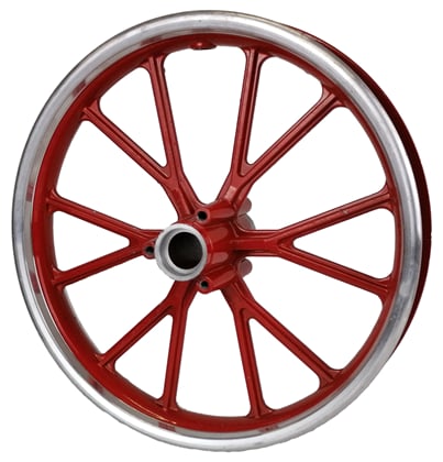 Predný ráfik minicross 10 palcov, šírka 92mm červená
