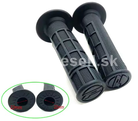 Gripy pre štvorkolku 22mm čierna