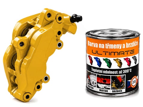 Farba na brzdy a motor kelímok 250 ml - tm. žltá