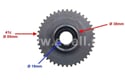 Ozubené koleso voľnobežky 110cc, 125cc
