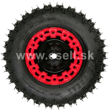 Kompletné zadné koleso 6" s pneu 13x5,00-6 - červená