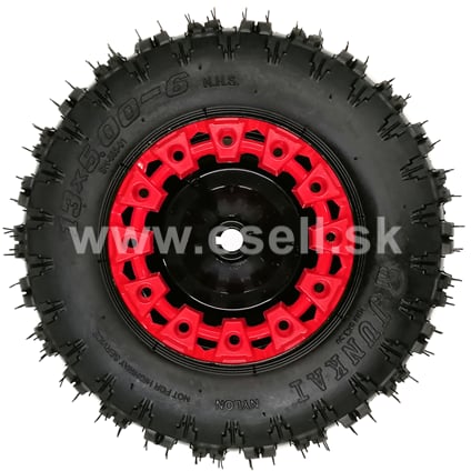 Kompletné zadné koleso 6" s pneu 13x5,00-6 - červená