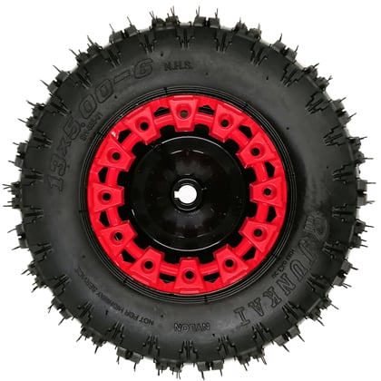 Kompletné zadné koleso 6" s pneu 13x5,00-6 - červená