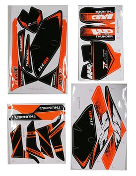 Samolepky, polepy minicross Thunder 49cc oranžová