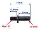 Skrutka/pin M8x1.25