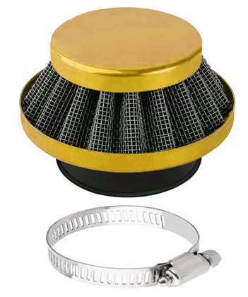Športový vzduchový filter minibike, minicross, štvorkolka - zlatá