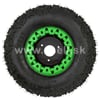 Kompletné koleso 7 palcov s pneu 16x8-7 zelená 3x78mm