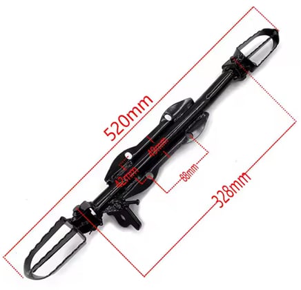 Stúpačky pitbike - kompletné 520mm