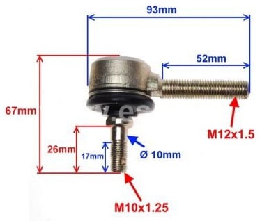 Volant 93/67 mm M12, M10
