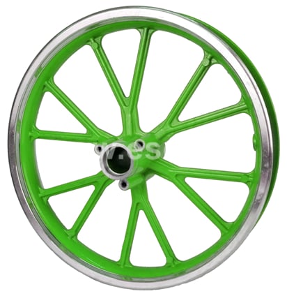 Predný ráfik minicross 10 palcov, šírka 92mm zelená