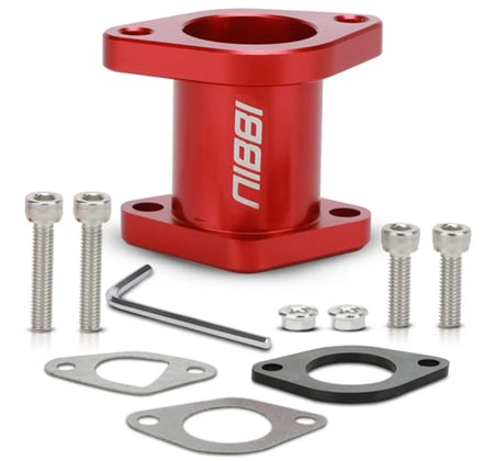 Príruba/adapter karburátora 48mm/42mm červená Nibbi racing