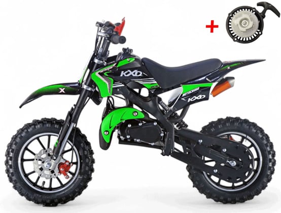 Detská minicross Apollo 49 cc KXD zelená + náhradné štartovanie zadarmo