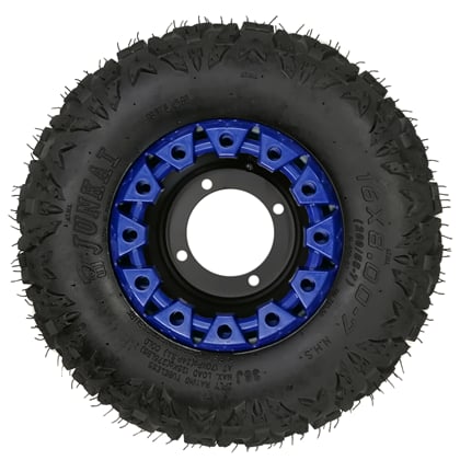 Kompletné koleso 7 palcov s pneu 16x8-7 modrá 4x110mm