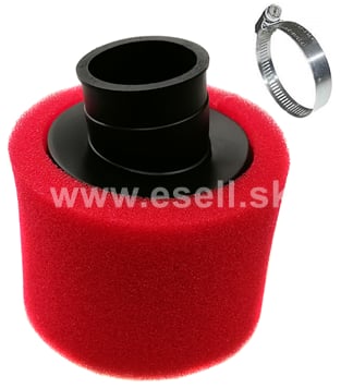 Vzduchový filter molitan 34-35mm zahnutý červená