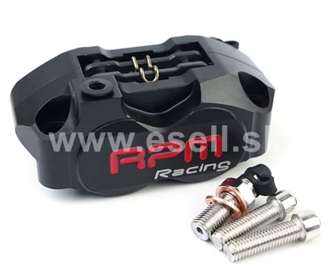 Brzdový strmeň 4 piestkový CNC 82 mm čierna