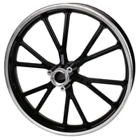 Predný ráfik minicross 10 palcov, šírka 92mm čierna