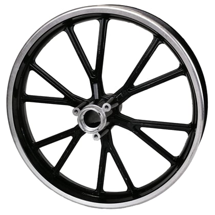 Predný ráfik minicross 10 palcov, šírka 92mm čierna