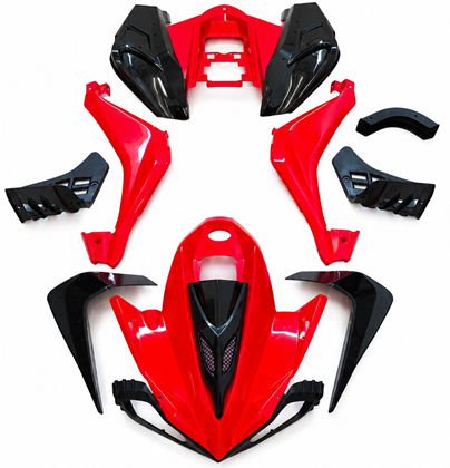 Kompletná kapotáž Speedy, Monster, Speedbird, Panthera 110cc, 125cc červená
